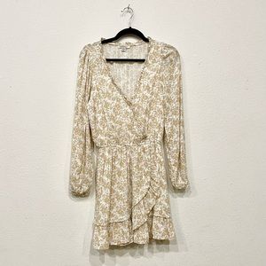 AE Printed Long Sleeve Wrap Dress